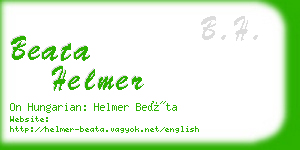 beata helmer business card